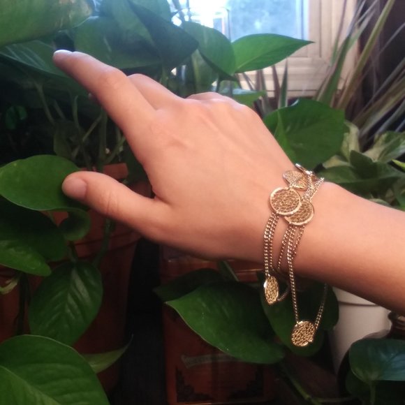 Gold Medallion Wrap Bracelet - Picture 5 of 8